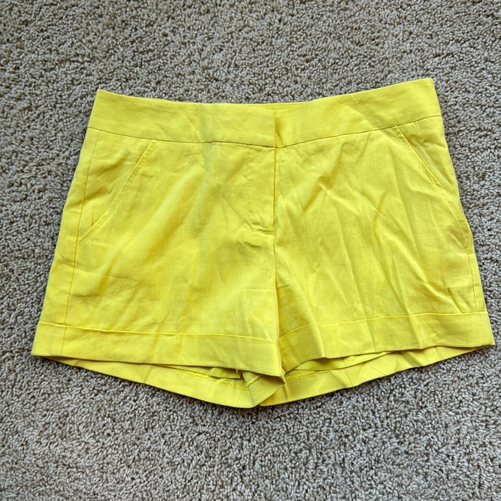 Bebe Yellow Shorts size 8